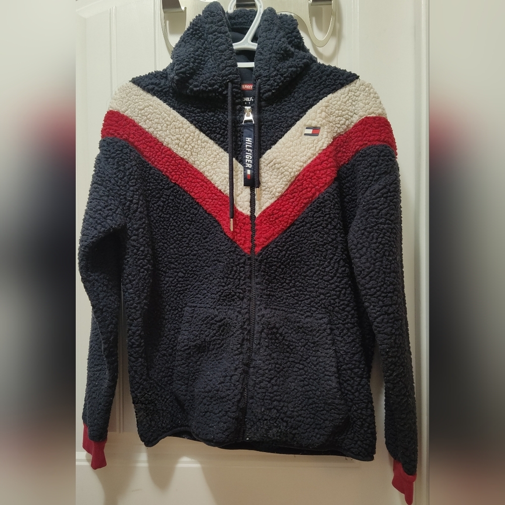 Women's Tommy Hilfiger Teddy Sport Zip Front Jacket Size Small